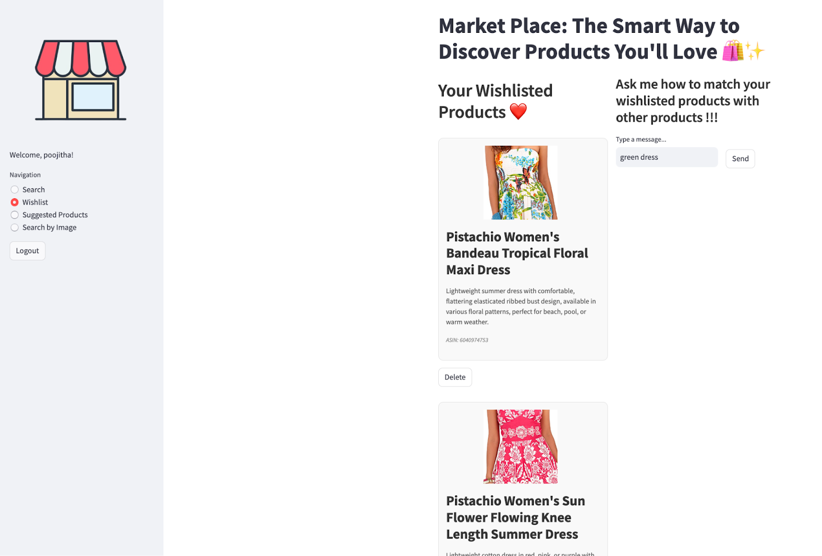 Market Mind Shopping Recommender